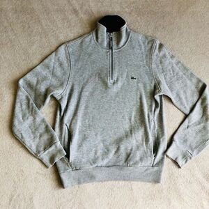 Lacoste Gray and Blue Sweatshirt Classic Crew Neck